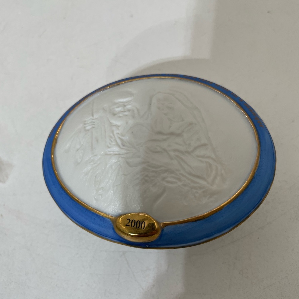 Blue and Gold hallmark light keepsake ornament